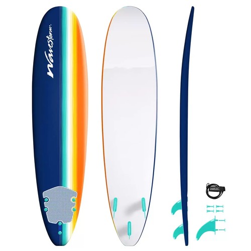 3052 - Wavestorm 8ft White and Orange Surfboard, original RRP £112.41 + VAT (264Z-26) * This lot is subject... 