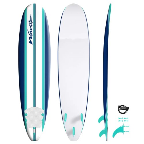 3054 - Wavestorm 8ft White and Blue Surfboard, original RRP £74.98 + VAT (264Z-28) * This lot is subject to... 