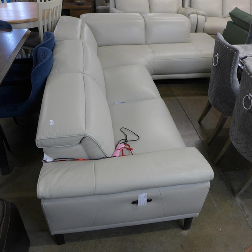 1361 - Cream Corner Leather 2 piece Sectional sofa Original RRP £2083.33 + vat   ( 4125-11)    * This lot i... 