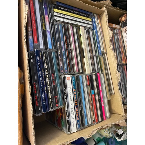 2178 - Box of approximately 80 CD's (Rock and Pop) with approximately forty DVD's and box sets