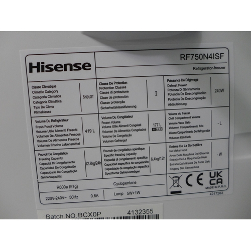 3032 - Hisense Multi Door Stainless Steel Fridge Freezer, model: RF750N4ISF, original RRP £666.65 + VAT * T... 