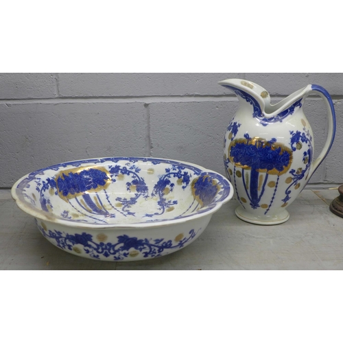 1006 - A wash jug and bowl