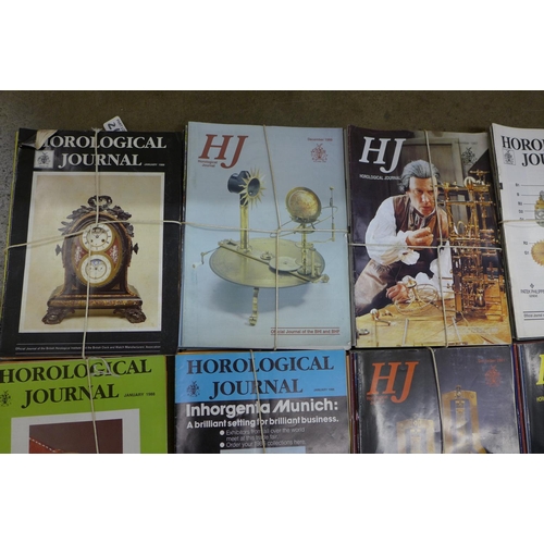 1008 - A large collection of Horological Journal magazines, 1950's onwards