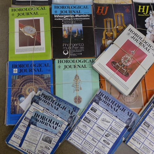 1008 - A large collection of Horological Journal magazines, 1950's onwards