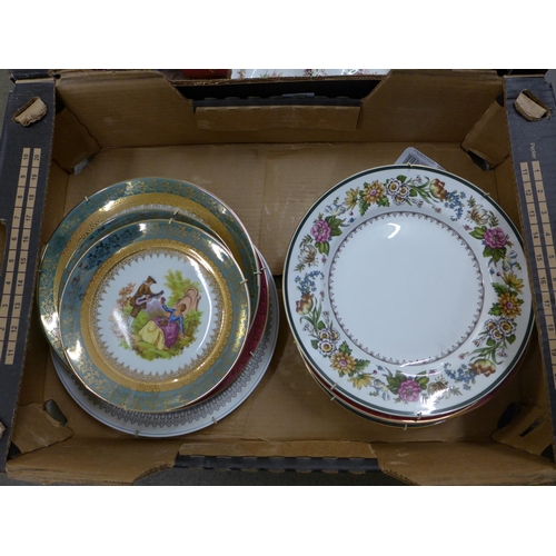 1011 - Two boxes of mixed china including Limoges, Royal Crown Derby, etc.  **PLEASE NOTE THIS LOT IS NOT E... 