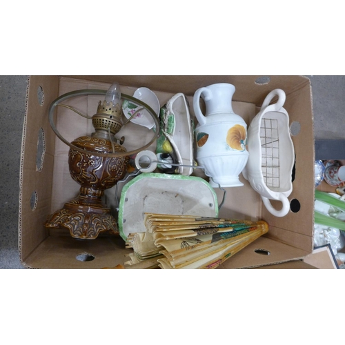 1019 - Three boxes of mixed china, glass and other decorative items **PLEASE NOTE THIS LOT IS NOT ELIGIBLE ... 