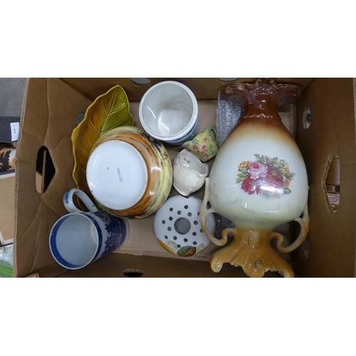 1019 - Three boxes of mixed china, glass and other decorative items **PLEASE NOTE THIS LOT IS NOT ELIGIBLE ... 