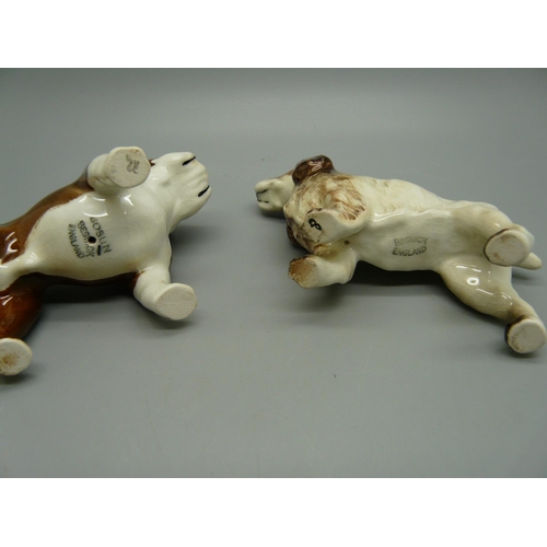 613 - A Beswick Bosun bulldog and a spaniel