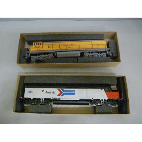 634 - Four Athearn model rail locomotives, New York Central, Union Pacific, Amtrak and B & O