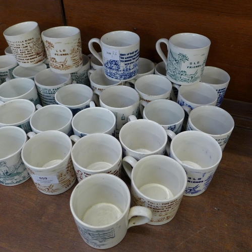 659 - Thirty-six early 20th Century children's nursery and nursery rhyme mugs  **PLEASE NOTE THIS LOT IS N... 