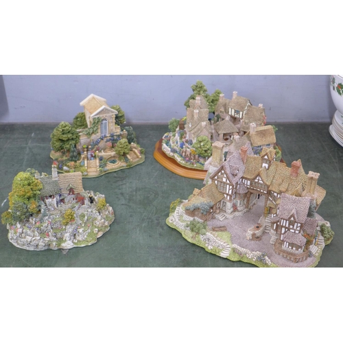 745 - Four Lilliput Lane large models; The King's Arms, Chipping Coombe, Hestercombe Gardens and Stocklebe... 