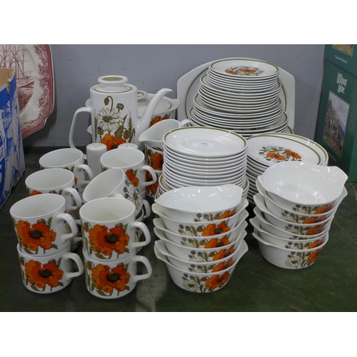 746 - A collection of 1970's Meakin studio poppy dinnerware **PLEASE NOTE THIS LOT IS NOT ELIGIBLE FOR POS... 