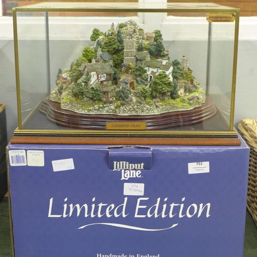 751 - A large Lilliput Lane model of Coniston Crag and display case **PLEASE NOTE THIS LOT IS NOT ELIGIBLE... 