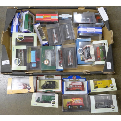 754 - A box of Oxford die-cast model vehicles, boxed