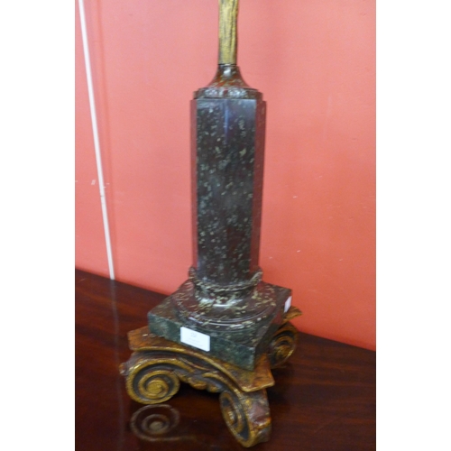 12 - A 19th Century Italian marble and ormolu mounted candlestand