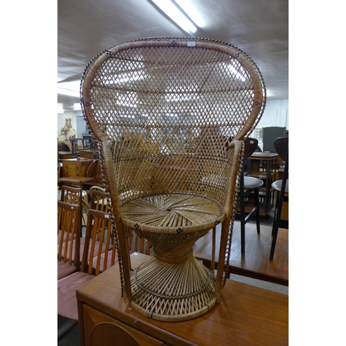 71 - A wicker peacock chair