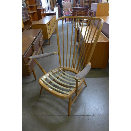 93 - An Ercol Blonde beech Windsor armchair