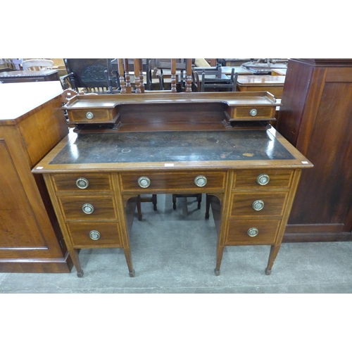 99 - An Edward VII inlaid mahogany desk