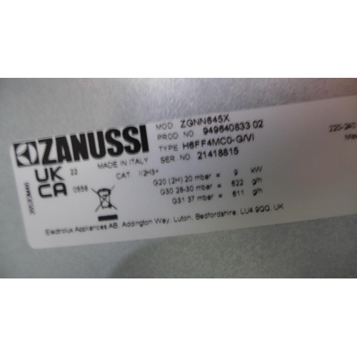 3005 - Zanussi Series 40 Easy Cook 4-Zone Gas Hob (H40xW560xD480), model no:- ZGNN645X, original RRP £165.8... 