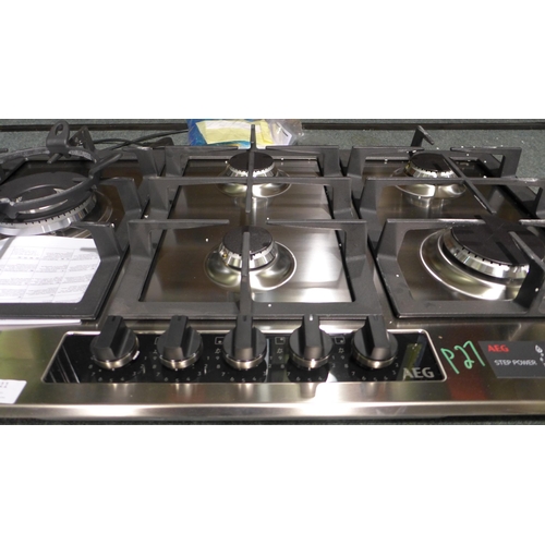 3011 - AEG 5-Zone 90cm Gas Hob, model no:- HGB95522YM, RRP £589.99 inc. VAT * This lot is subject to VAT