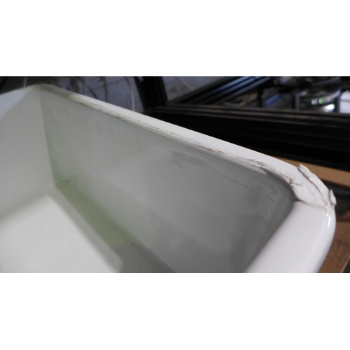 3018 - Blanco Villae Double Belfast Style White Ceramic Farmhouse Sink (490x794mm), model no:- BL468491, RR... 