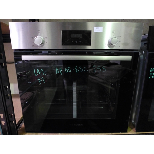 3028 - Bosch Serie 2 Single Oven (60 x 60cm), model no:- HHF113BR0B, original RRP £419 inc. VAT * This lot ... 