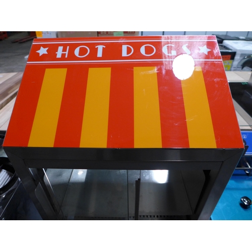 3040 - Kukoo Commercial Electric Hot Dog Steamer with Glass Door & Bun Warmer, (44x48x69cm) model: HDS971