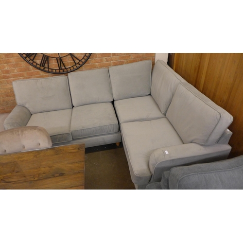 1498 - A Benwick Flex Alpha grey velvet RHF corner sofa