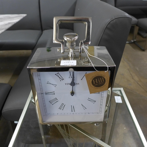 1530 - A square nickel table clock (16978227)    #