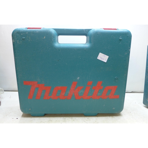 2031 - 3 Makita corded and cordless drills in cases