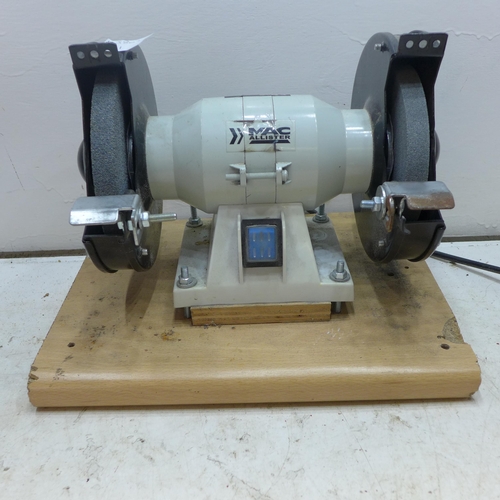 2036 - Macallister bench grinder with Black and Decker circular saw and Black and Decker electric plane