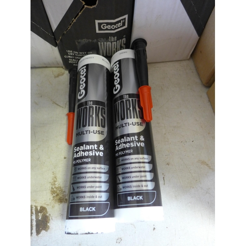 2042 - 36 tubes of black the works silicone sealant