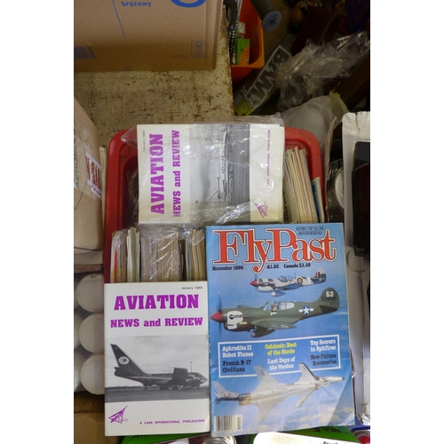 2047 - Two boxes of 1980's aviation magazines, Combat Report and Aviation News