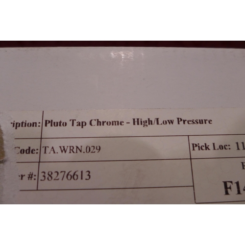 3063 - Pluto Chrome Monobloc Tap, High/Low Pressure. model no:- 64CR572NPF4WN * This lot is subject to VAT