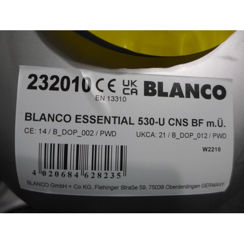 3076 - Blanco Essential 530-U Stainless Steel Reversible 1.5 Bowl Sink (582x450x180mm), model no:- BL453665... 