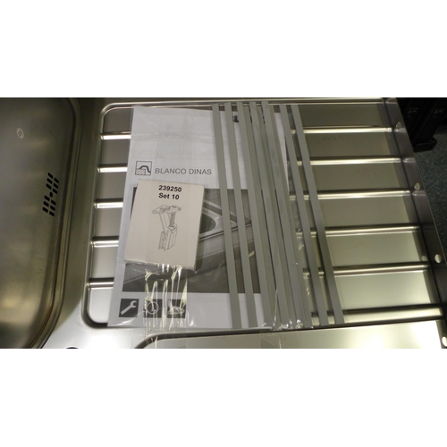 3080 - Blanco Dinas Stainless Steel Reversible Sink with Drainer * This lot is subject to VAT