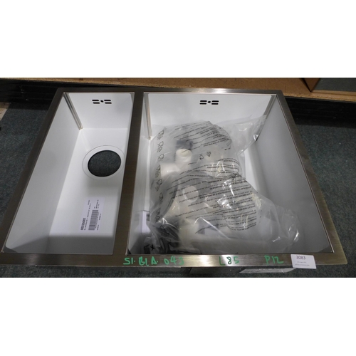 3083 - Blanco Ifu Z-Style 1.5 Bowl Stainless Steel Sink  * This lot is subject to VAT