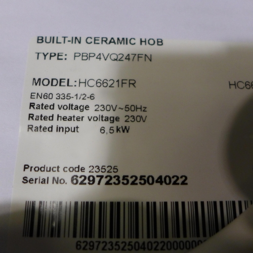 3087 - CDA 4-Zone Ceramic Hob model no:- HC6621FR, original RRP £249 inc. VAT * This lot is subject to VAT