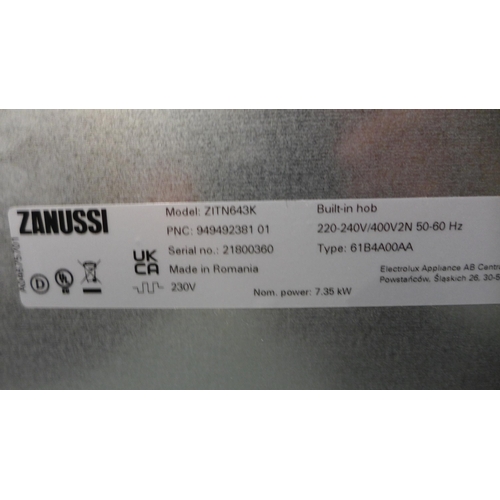 3097 - Zanussi 4-Zone Induction Hob (H44xW560xD490), model no:- ZITN643K, original RRP £249.17 inc. VAT * T... 