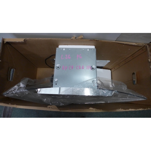 3113 - CDA Curved Glass Stainless Steel Chimney Cooker Hood (H630xW800xD500), model no.:- ECP82SS, original... 