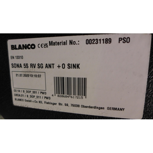 3211 - Blanco Sona 5S Pd Anthracite Sink (500x860), model no.:- BL467777, original RRP £257.50 inc. VAT * T... 