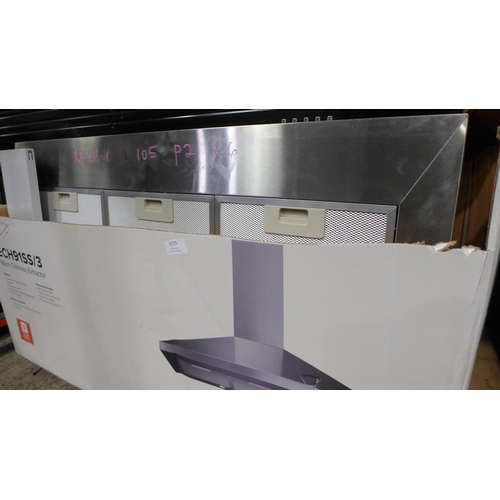 3215 - CDA Chimney Cooker Hood (H820xW900xD500), model no.:- ECH91SS, original RRP £140.83 inc. VAT * This ... 