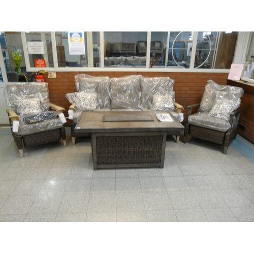 1302a - Agio Brentwood Fire Deep Seating Set ,  Original RRP £2416.66 + vat  (4127-5)  * This lot is subject... 