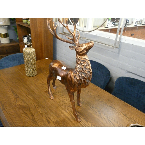 1332 - A large bronze coloured stag, H 62cms (703932)   #