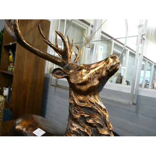 1332 - A large bronze coloured stag, H 62cms (703932)   #