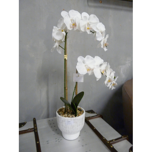 1399 - An artificial orchid in a ceramic pot, H 53cms (2989710)   #