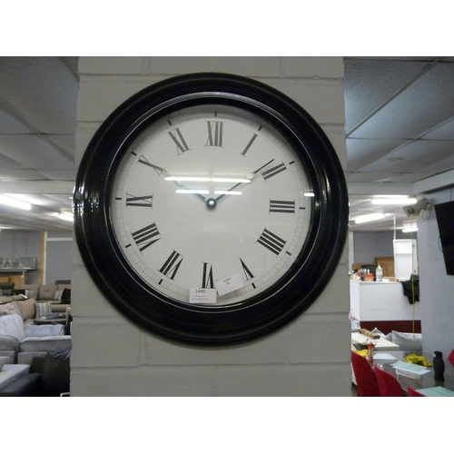 1440 - A black metal wall clock, 43cms (PHCL140209)   #