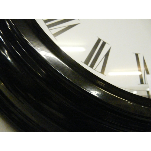 1440 - A black metal wall clock, 43cms (PHCL140209)   #