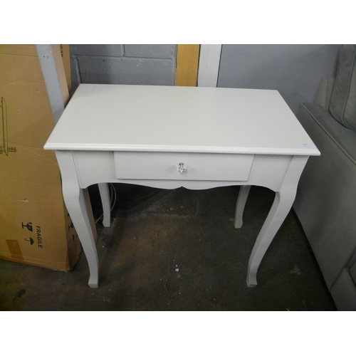 1499 - A white single drawer side table