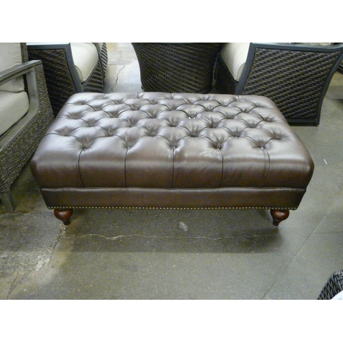 1513 - New Allington Footstool brown Leather: 5151Ls, Original RRP £499.99 + vat (4129-17)   * This lot is ... 